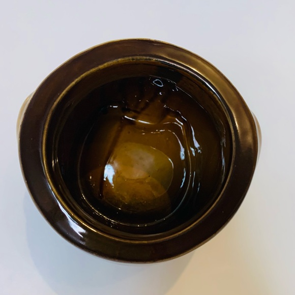 Gibson Home Brown And Gold Ceramic Owl Cookie Jar Canister 7.5” Vintage - Picture 6 of 8